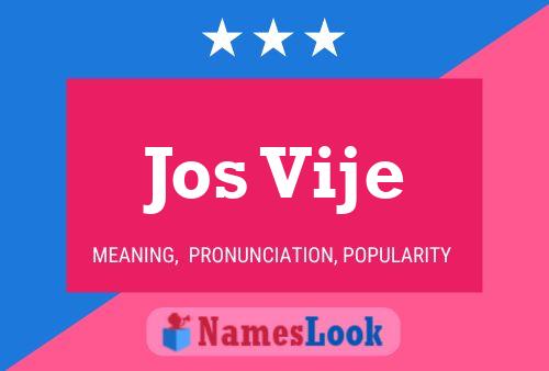 Jos Vije Name Poster