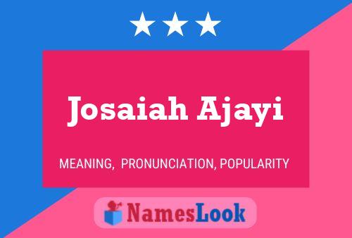 Josaiah Ajayi Name Poster