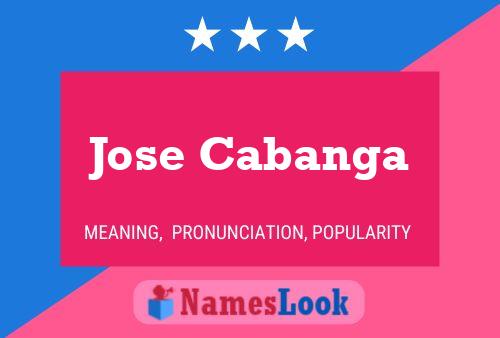 Jose Cabanga Name Poster