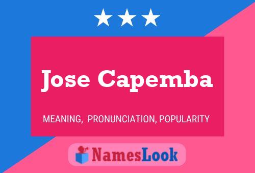 Jose Capemba Name Poster