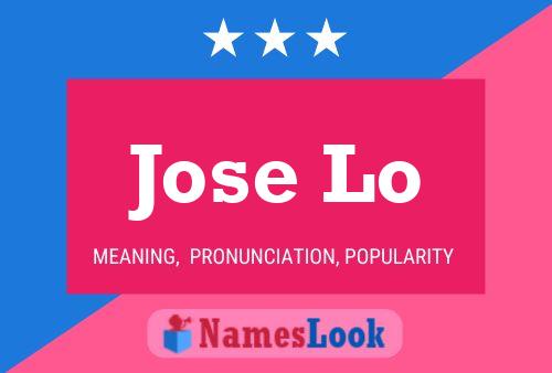 Jose Lo Name Poster