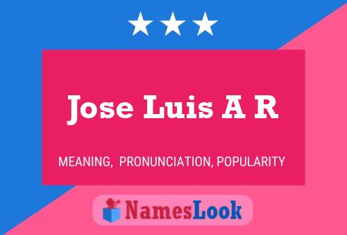 Jose Luis A R Name Poster