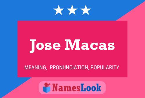 Jose Macas Name Poster