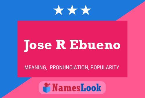 Jose R Ebueno Name Poster