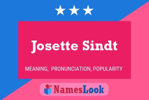 Josette Sindt Name Poster