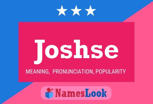 Joshse Name Poster