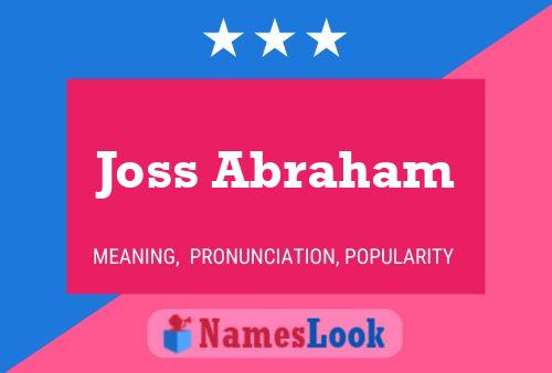 Joss Abraham Name Poster