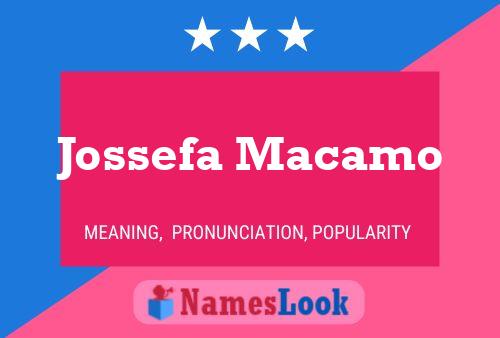 Jossefa Macamo Name Poster