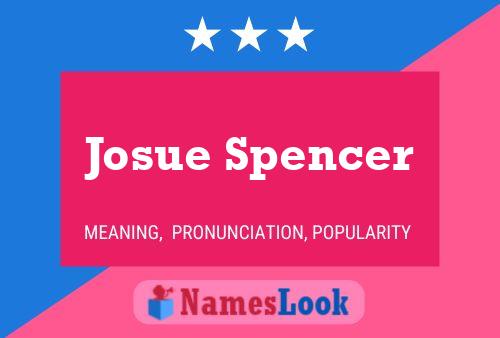 Josue Spencer Name Poster