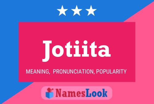 Jotiita Name Poster