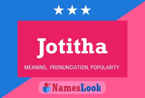 Jotitha Name Poster