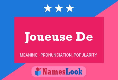 Joueuse De Name Poster