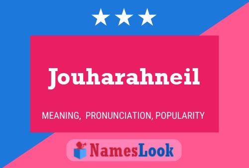 Jouharahneil Name Poster