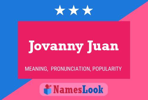 Jovanny Juan Name Poster