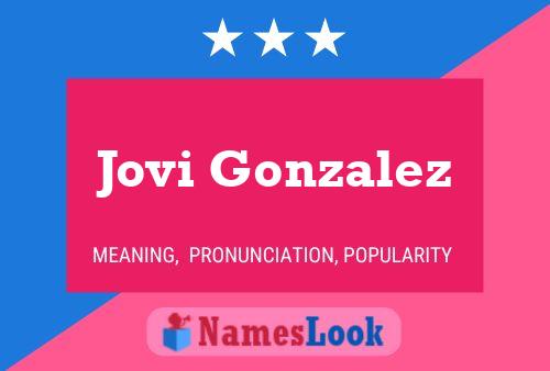 Jovi Gonzalez Name Poster