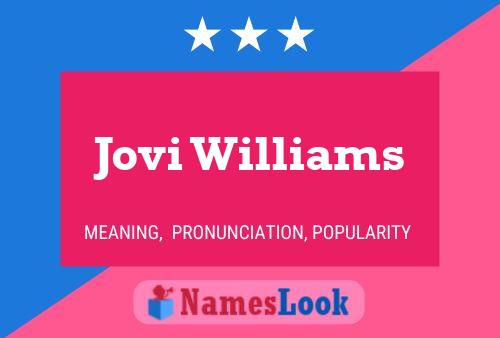 Jovi Williams Name Poster