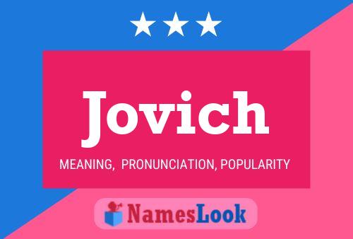 Jovich Name Poster