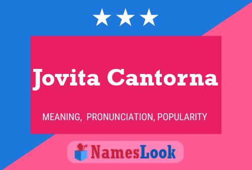 Jovita Cantorna Name Poster