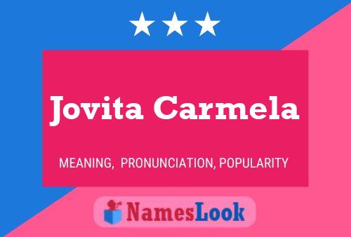 Jovita Carmela Name Poster