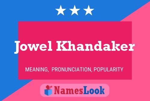 Jowel Khandaker Name Poster