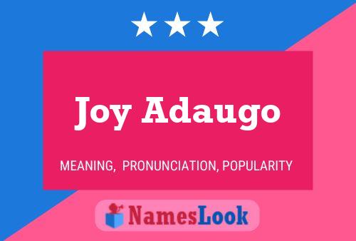 Joy Adaugo Name Poster