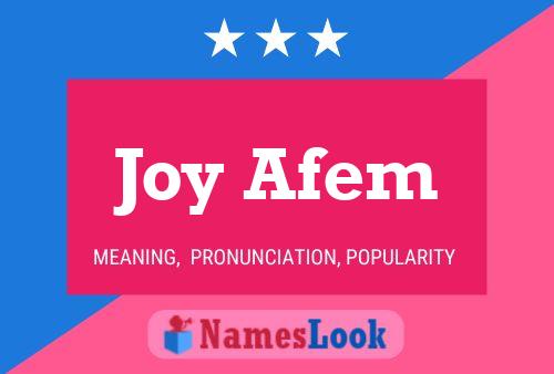 Joy Afem Name Poster