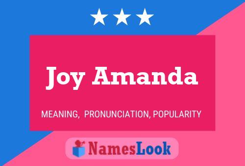 Joy Amanda Name Poster