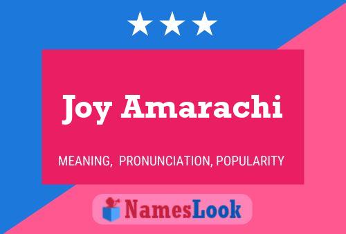 Joy Amarachi Name Poster