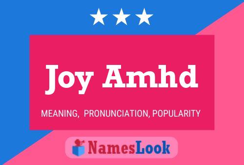 Joy Amhd Name Poster