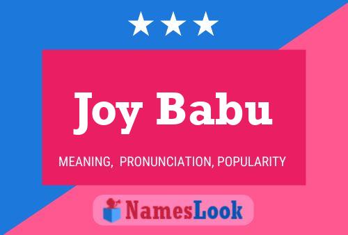 Joy Babu Name Poster