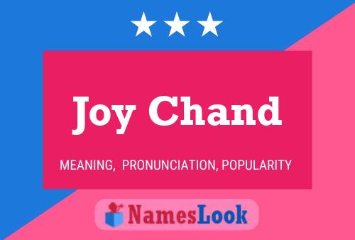 Joy Chand Name Poster