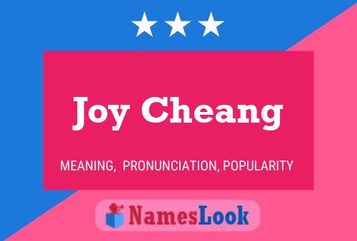 Joy Cheang Name Poster