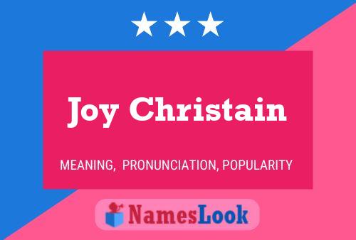 Joy Christain Name Poster