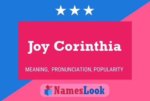 Joy Corinthia Name Poster