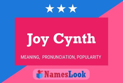 Joy Cynth Name Poster