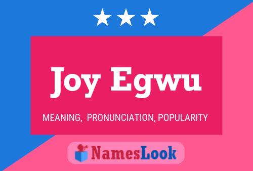 Joy Egwu Name Poster