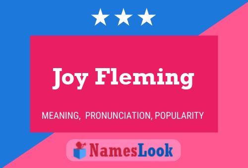 Joy Fleming Name Poster