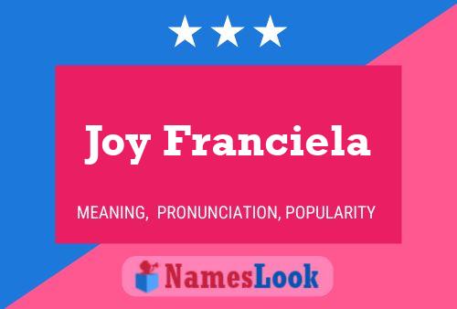 Joy Franciela Name Poster