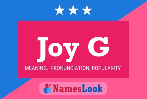 Joy G Name Poster