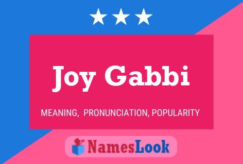 Joy Gabbi Name Poster