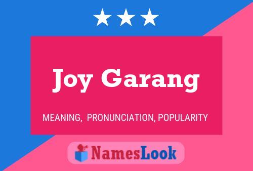 Joy Garang Name Poster