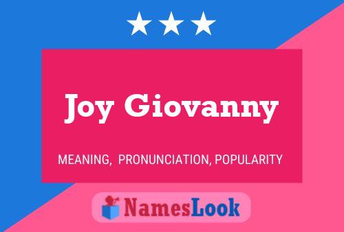 Joy Giovanny Name Poster