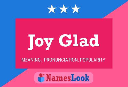 Joy Glad Name Poster