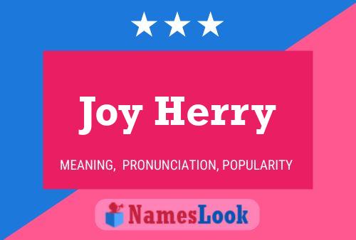 Joy Herry Name Poster