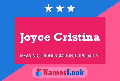 Joyce Cristina Name Poster