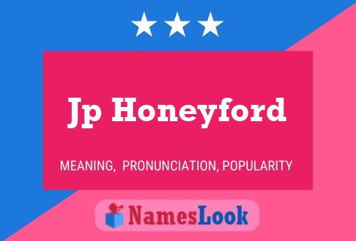 Jp Honeyford Name Poster