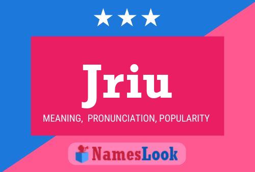 Jriu Name Poster