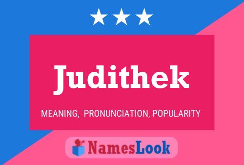 Judithek Name Poster