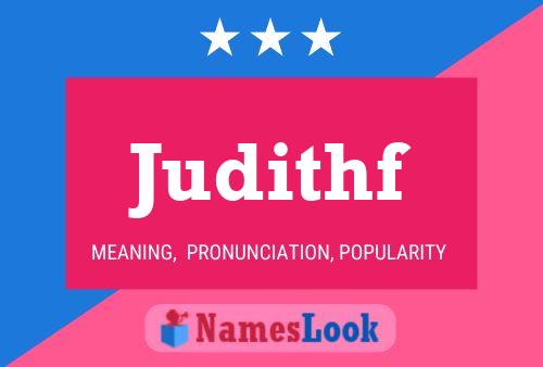 Judithf Name Poster