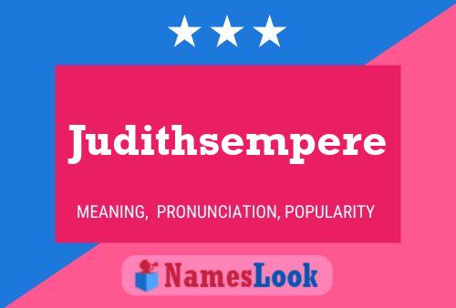 Judithsempere Name Poster